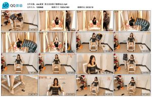 【xiao素素】美女佳佳椅子捆绑电击_绳缚吧