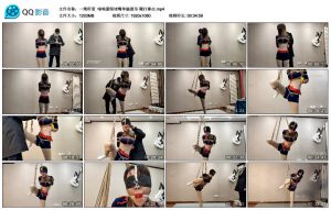 【一绳所爱】喵喵蒙眼堵嘴单腿悬吊 鞭打棒击_绳缚吧