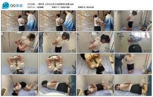 【一绳所爱】白衬衣女孩五花紧缚淋水放置_绳缚吧