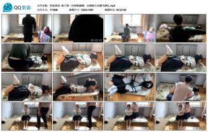 妹子第一次体验捆绑，白棉袜日式驷马挣扎_绳缚吧