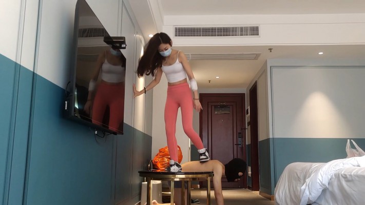 广州小鱼姐姐瑜伽裤AJ加高跟玩弄坐垫 YC-220415-2_绳缚吧