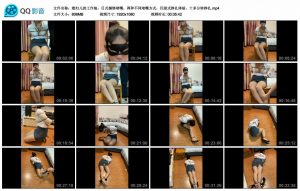 媳妇儿的工作装，日式捆绑堵嘴，两种不同堵嘴方式，沉浸式挣扎体验，十多分钟挣扎_绳缚吧