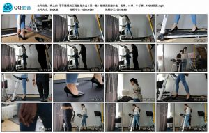 【绳之韵】菲菲绳模的正确健身方式（第一集）捆绑高跟健步走，股绳、口球、牛仔裤、10CM高跟_绳缚吧