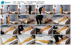 【心悦艺束】新的妹子，大一美腿少女楠楠的初次体验，胶带全包玩足_绳缚吧