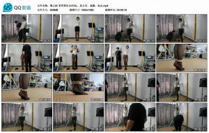 【绳之韵】菲菲黑丝白衫OL，直立吊、强震、电击_绳缚吧