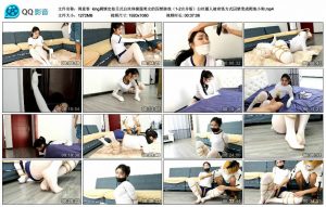 【得意客】king剧情定拍日式白丝体操服美女的囚禁游戏（1-2合并版）白丝丽人被奇怪方式囚禁变成爬地小狗_绳缚吧