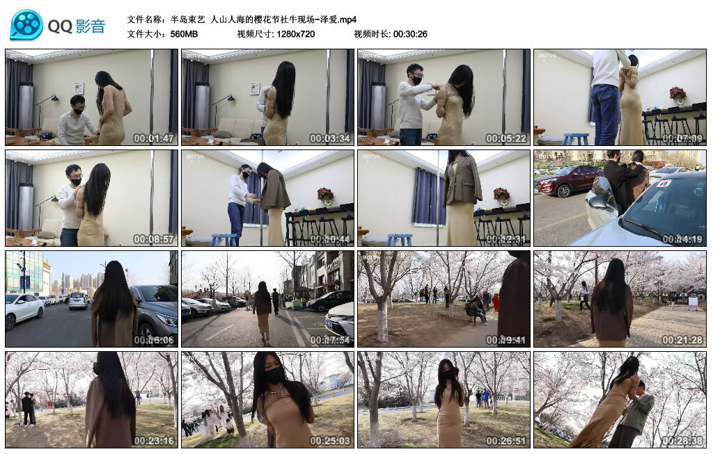 【半岛束艺】人山人海的樱花节社牛现场~泽爱_绳缚吧