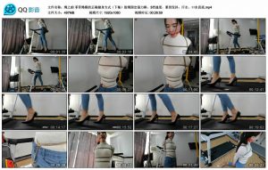 【绳之韵】菲菲绳模的正确健身方式（下集）股绳固定强力棒，3档速度，累到发抖，汗水、口水直流_绳缚吧