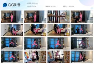 【欢乐谷】胶衣美女被固定在房间铁架上_绳缚吧