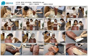 【缚艺录】白色全身丝袜，与棕色胶带的全包_绳缚吧