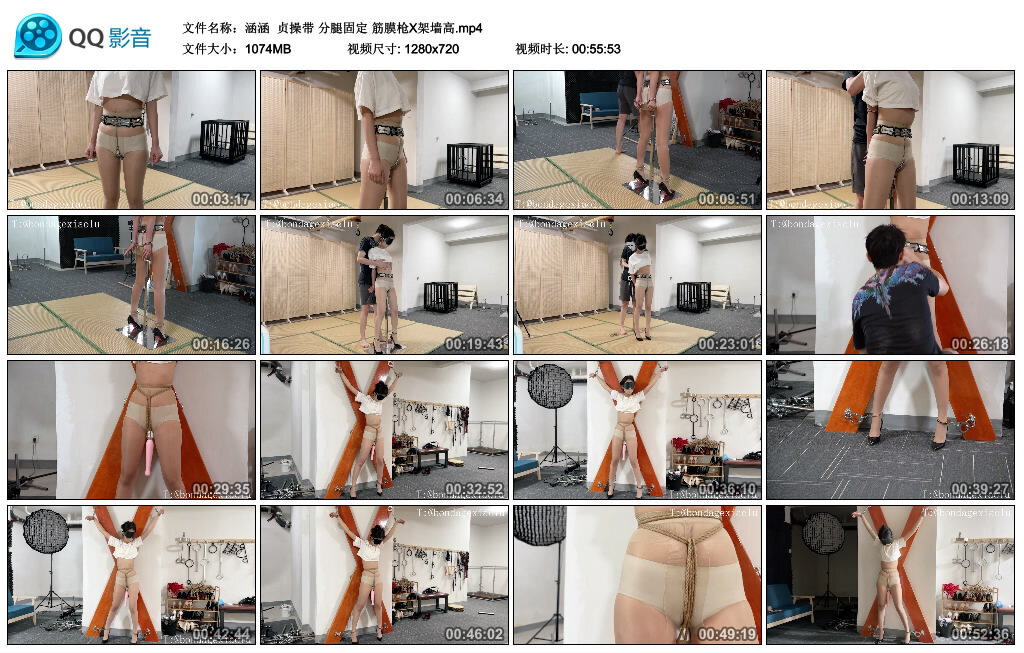 【涵涵】贞操带 分腿固定 筋膜枪X架墙高_绳缚吧