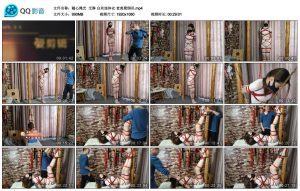【随心绳艺】艾琳 白丝连体衣 老虎凳倒吊_绳缚吧