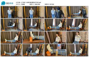 【龙飞绳艺】老虎凳 痛的模特咬牙切齿_绳缚吧
