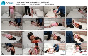 【随心绳艺】陈雨溪 体操服白丝 眼罩加头套 黑暗中沉沦_绳缚吧