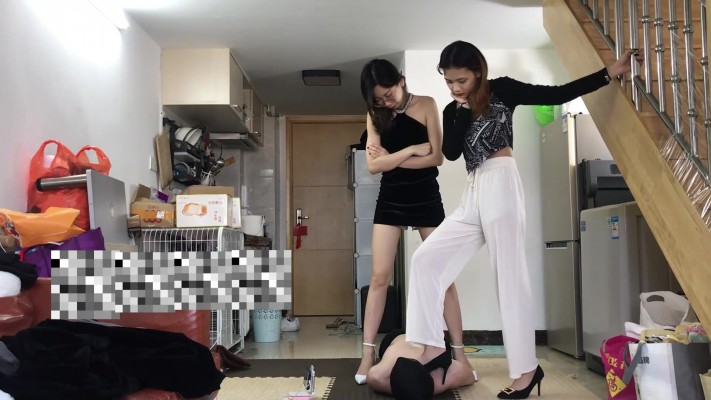 图片[6]_小鱼姐姐晚礼服白高跟携手梦梦女神强制全体重踩踏，踩脖子_绳缚吧