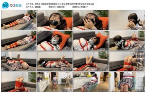 【缚艺录】定拍微剧情被绑架的七七~袜子堵嘴+胶带封嘴+驷马+后手直臂_绳缚吧