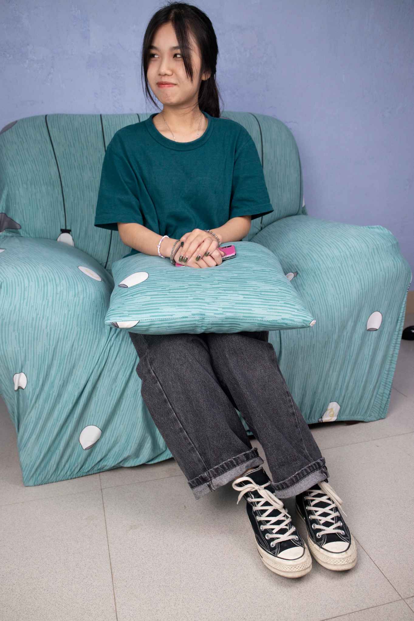 [南国足艺]32-模特小溪原味帆布鞋棉袜美脚，脚底有点脚气_绳缚吧