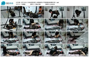【妙月与安安】全身油亮黑丝驷马口球强制悬吊+严密紧缚胶带封嘴真空袋！_绳缚吧