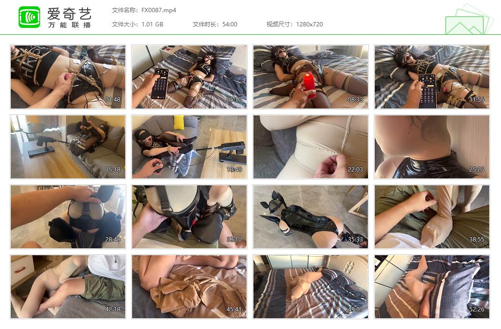 【FXX凡小晓】P机全程强高电击滴蜡丝袜全包皮革人形犬木乃伊_绳缚吧