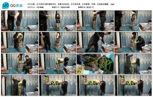 【后手观音吊缚】模特诗诗，直播中的定拍，后手观音缚，全身紧缚，吊缚，打加滴蜡。_绳缚吧