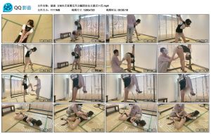 【涵涵】女M夹舌直臂反吊分腿固定站立最后口舌_绳缚吧