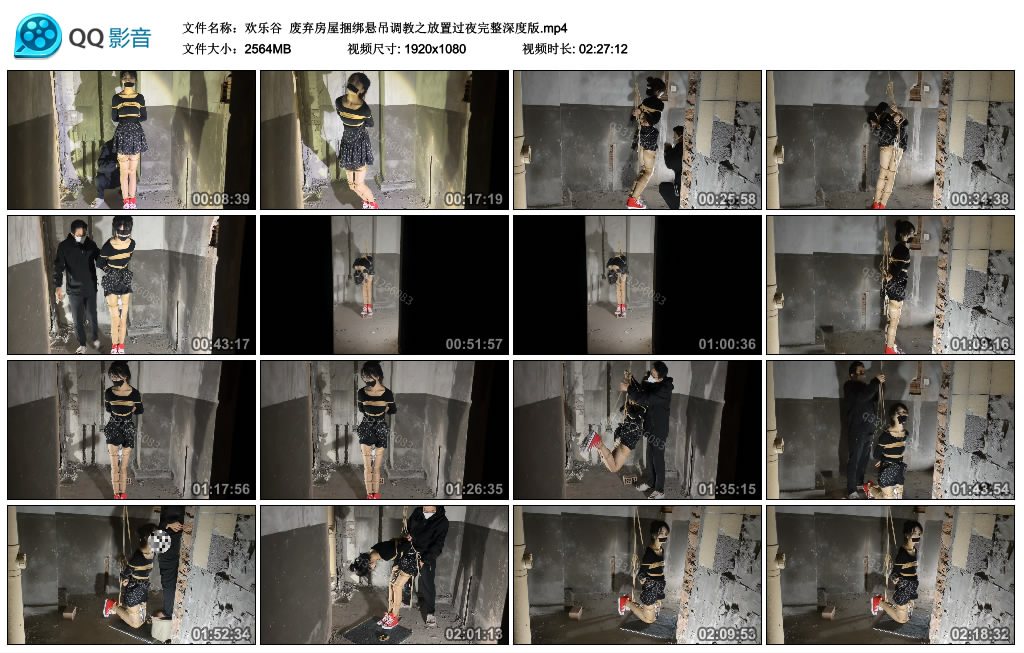 【欢乐谷】 废弃房屋捆绑悬吊调教之放置过夜完整深度版_绳缚吧