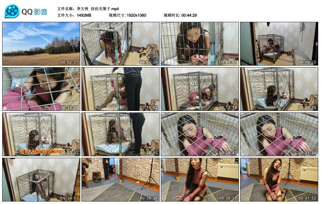 【李大侠】 佳佳关笼子_绳缚吧