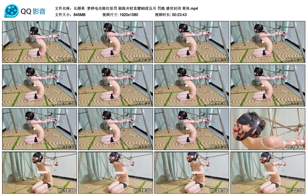 【长颜草】 梦婷电击限位惩罚_绳缚吧