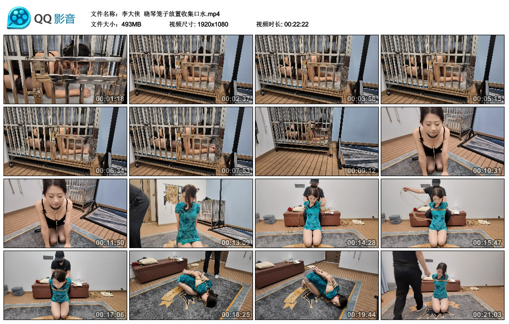 【李大侠】 晓琴笼子放置收集口水_绳缚吧