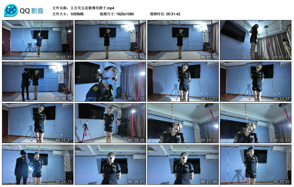 【一绳所爱】王贝贝五花紧缚吊脖子_绳缚吧