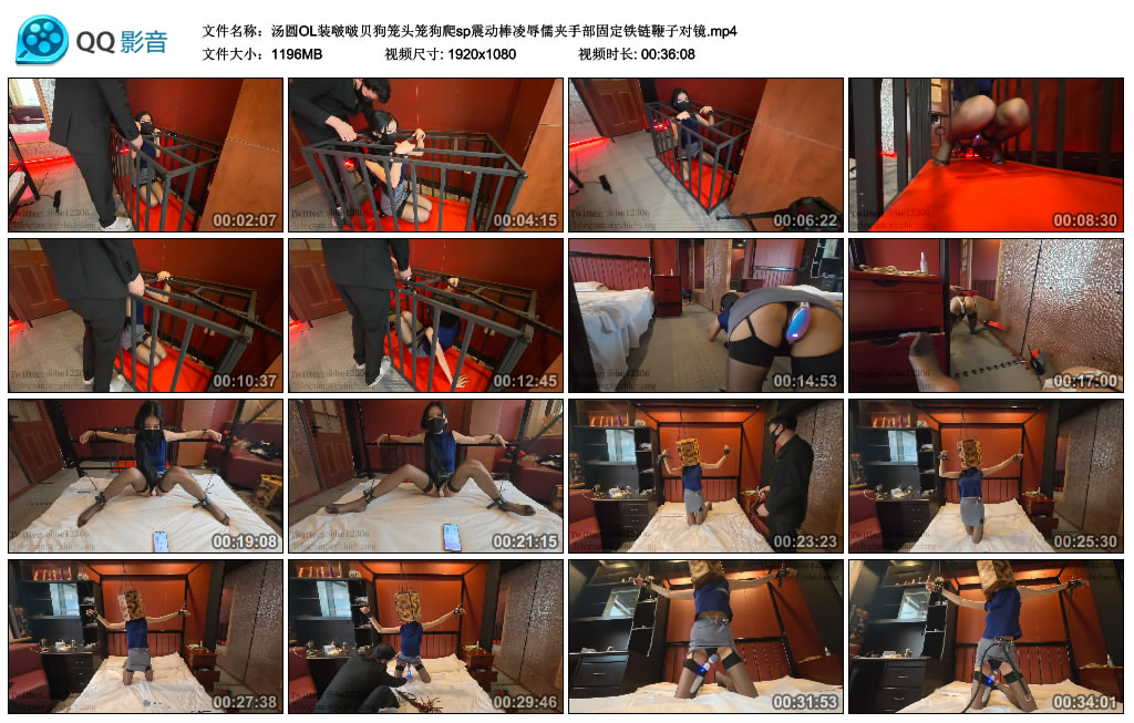 意之窗-汤圆OL装啵啵贝狗笼头笼狗爬sp震动棒凌辱儒夹手部固定铁链鞭子对镜_绳缚吧